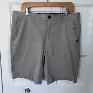 Islandhaze Men's Light Gray Flat Front Shorts